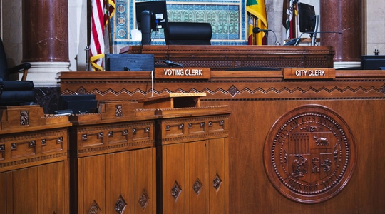 Picture of Council Chamber, Council seating, as viewed from the left