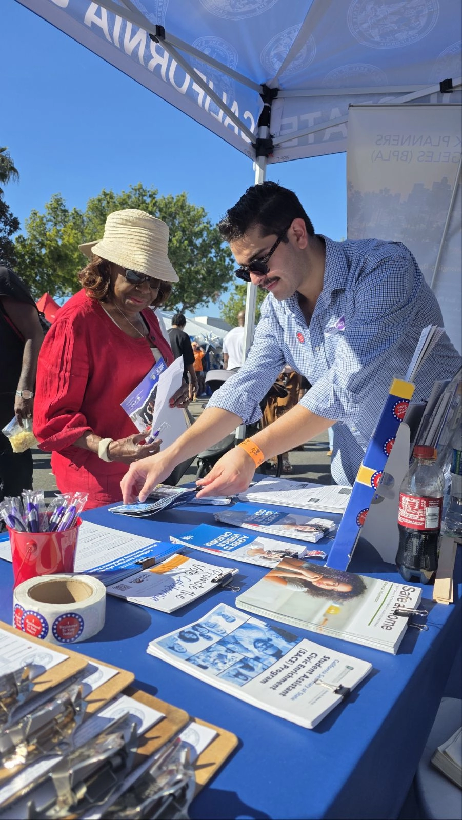 Senior outreach table